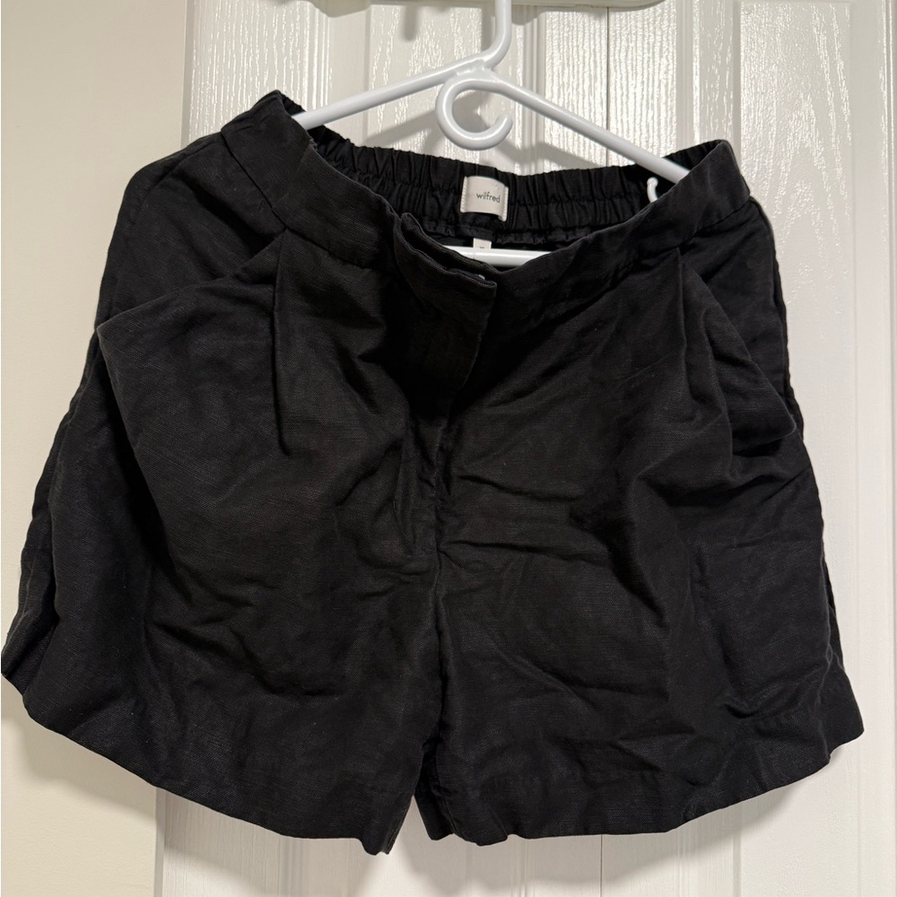 Wilfred Black Bermuda Shorts Relaxed Fit Drawstring Waist